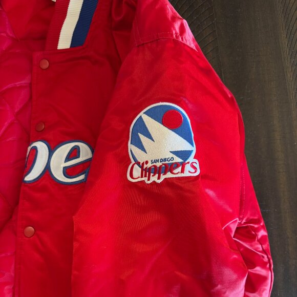 Throwback Hardwood Classics San Diego Clippers Bomber Jacket (XL) - Picture 9 of 11